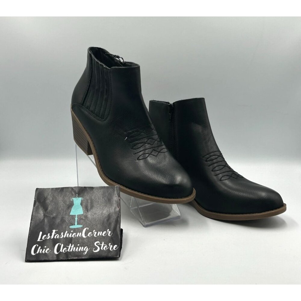 NWT Frye & Co. Women's Black Faux Leather Jude Ankle Booties Size 9.5 3248 - Picture 4 of 16